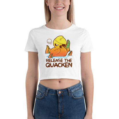 RELEASE THE QUACKEN - Croppped Tee - ChubbleGumLLC