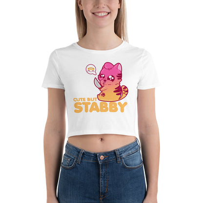 CUTE BUT STABBY - Cropped Tee - ChubbleGumLLC