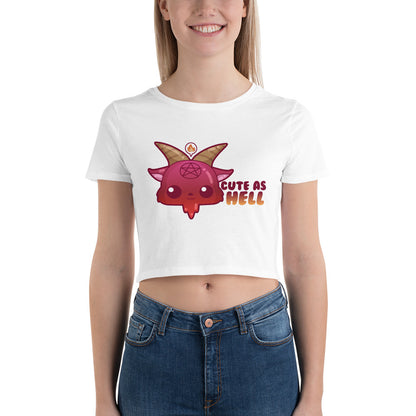 CUTE AS HELL - Crop Tee - ChubbleGumLLC