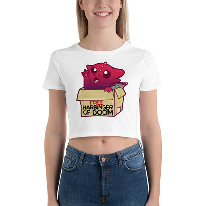 FREE HARBINGER OF DOOM - Crop Tee - ChubbleGumLLC