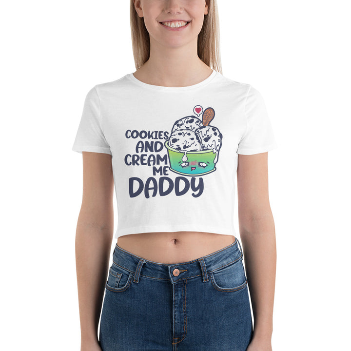 COOKIES AND CREAM ME DADDY - Cropped Tee - ChubbleGumLLC