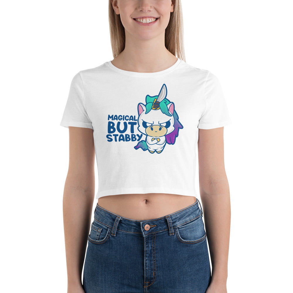 MAGICAL BUT STABBY - Cropped Tee - ChubbleGumLLC