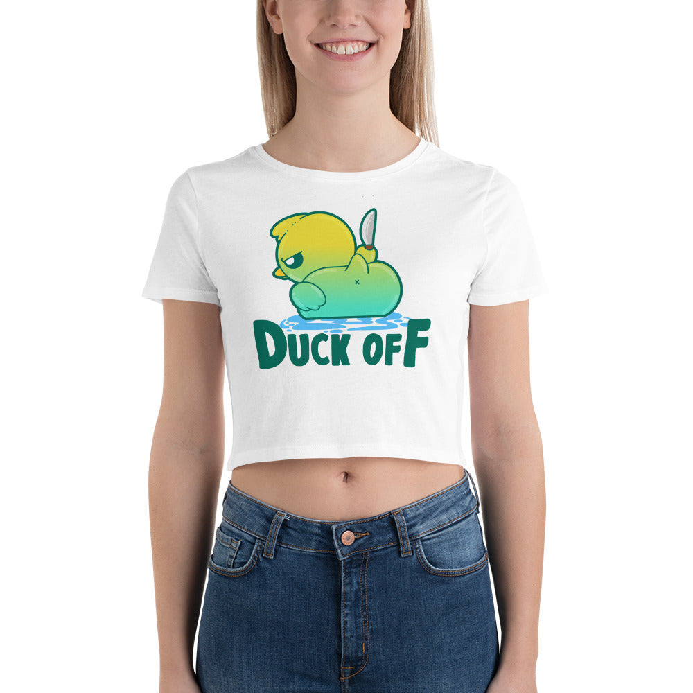 DUCK OFF - Cropped Tee - ChubbleGumLLC