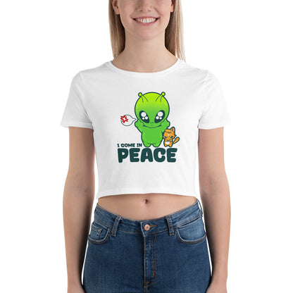 I COME IN PEACE - Cropped Tee - ChubbleGumLLC