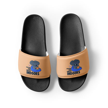 EXPLORE THE GREAT INDOORS - Slides - Men - ChubbleGumLLC