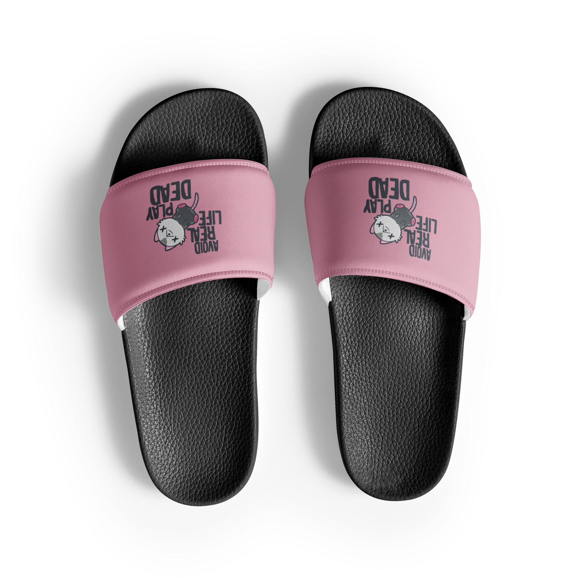 AVOID REAL LIFE PLAY DEAD - Slides - Women - ChubbleGumLLC