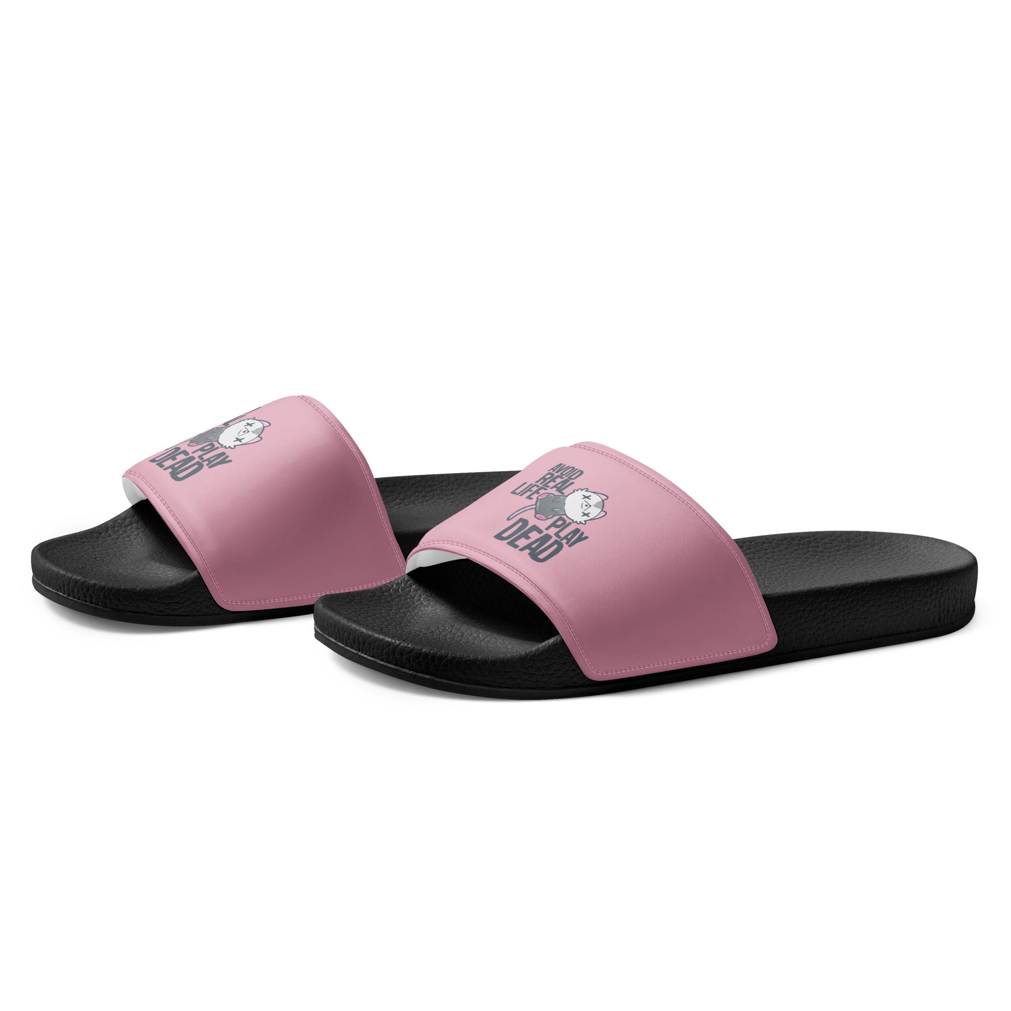 AVOID REAL LIFE PLAY DEAD - Slides - Women - ChubbleGumLLC