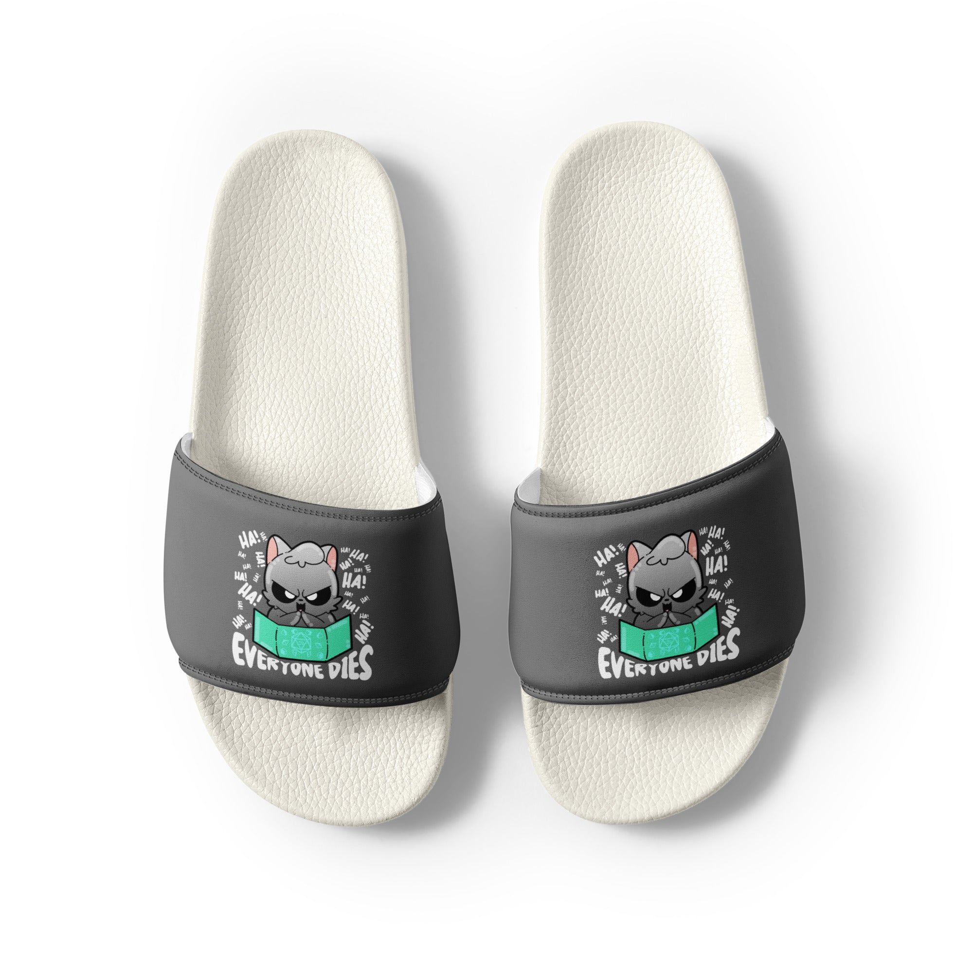 EVERYONE DIES - Womens Slides - ChubbleGumLLC