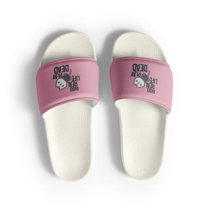 AVOID REAL LIFE PLAY DEAD - Slides - Women - ChubbleGumLLC