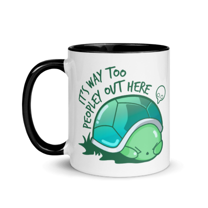 WAY TOO PEOPLEY - Mug with Color Inside - ChubbleGumLLC