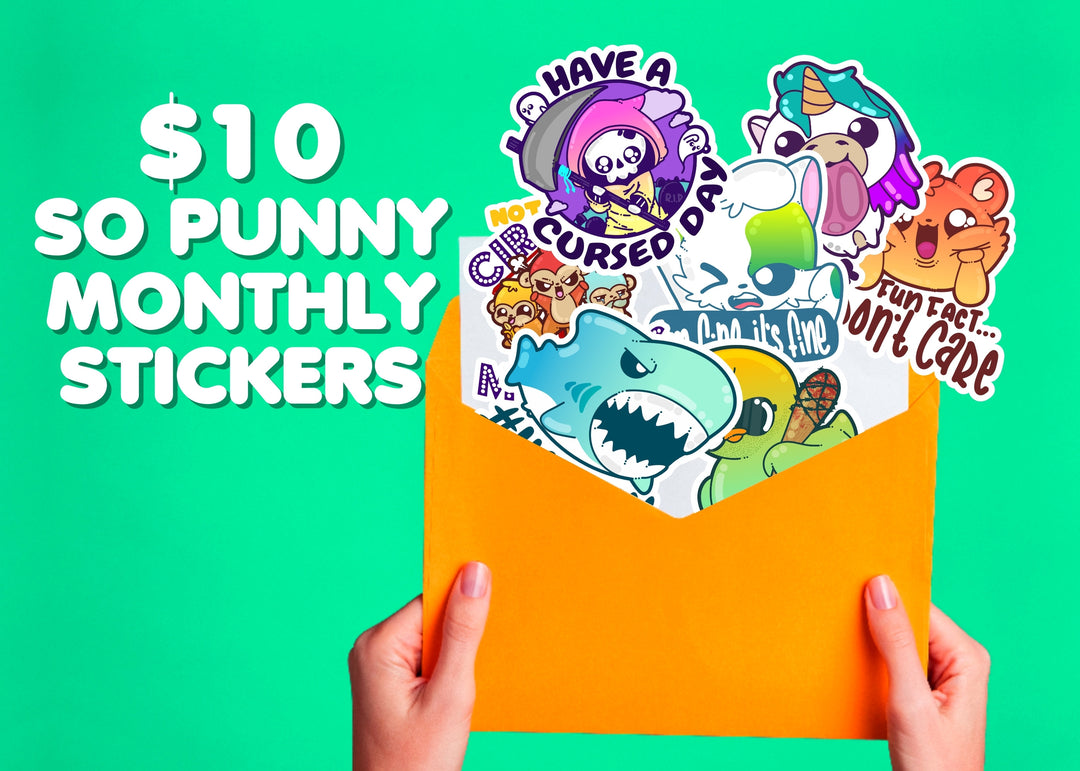 $10 Sticker Club Monthly Subscription - ChubbleGumLLC