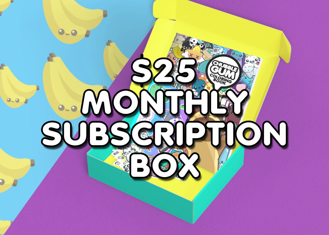 $25 Sticker Club Monthly Subscription + Exclusive Items - ChubbleGumLLC