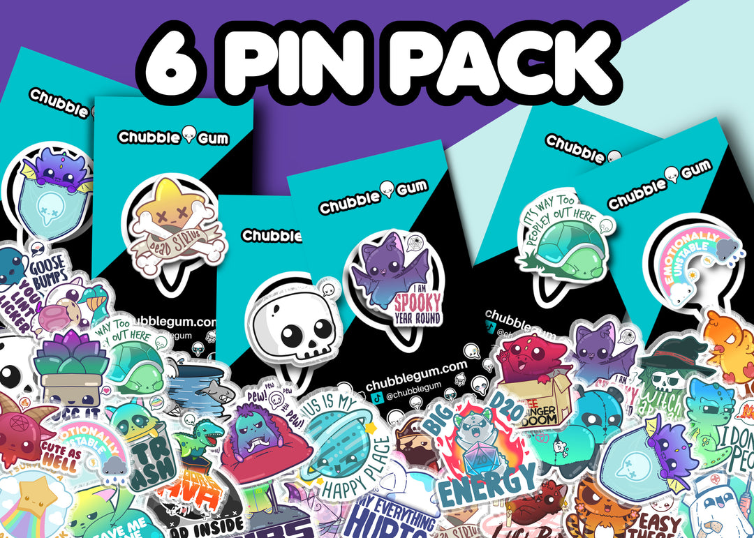 6 Pin Pack - ChubbleGumLLC