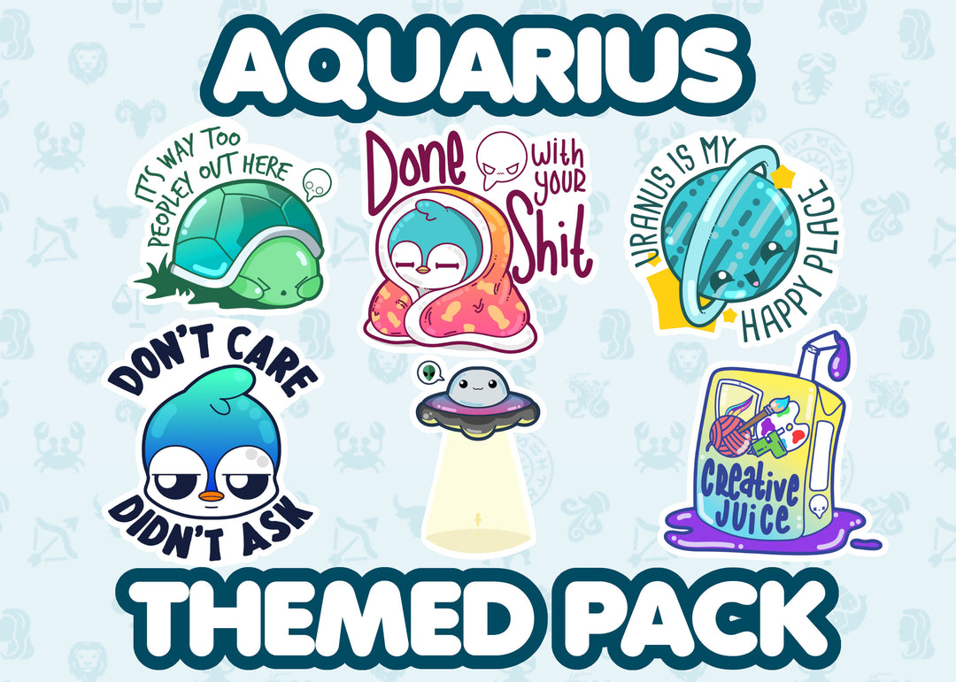 Aquarius Zodiac Themed Pack - ChubbleGumLLC