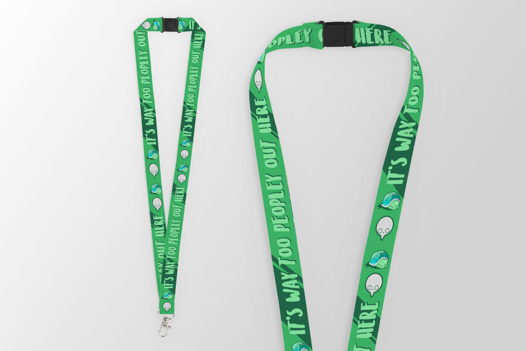 It's Way Too Peopley Out Here Lanyard - ChubbleGumLLC
