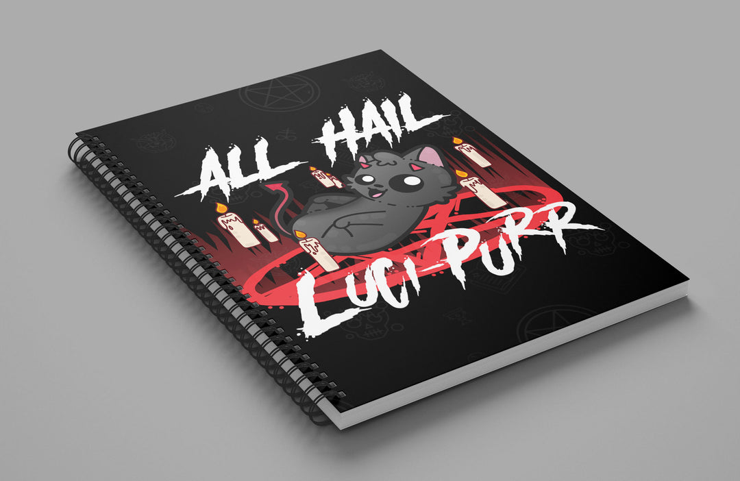 All Hail Luci-Purr Notebook - ChubbleGumLLC