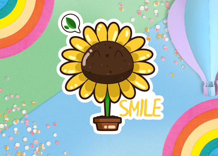 Smile Sunflower - ChubbleGumLLC