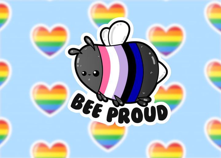 Genderfluid Bee Proud - ChubbleGumLLC