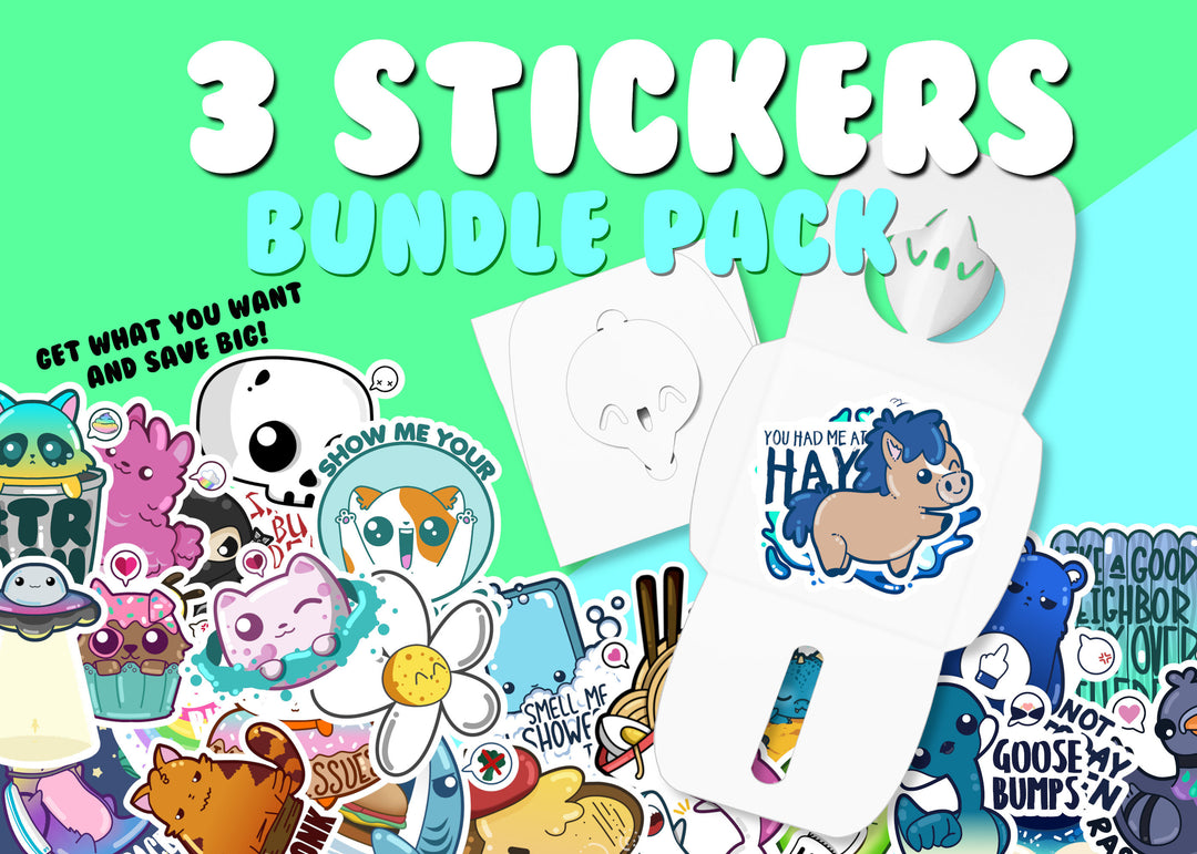 3 Sticker Pack - ChubbleGumLLC