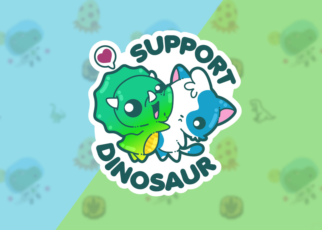 Support Dinosaur - ChubbleGumLLC
