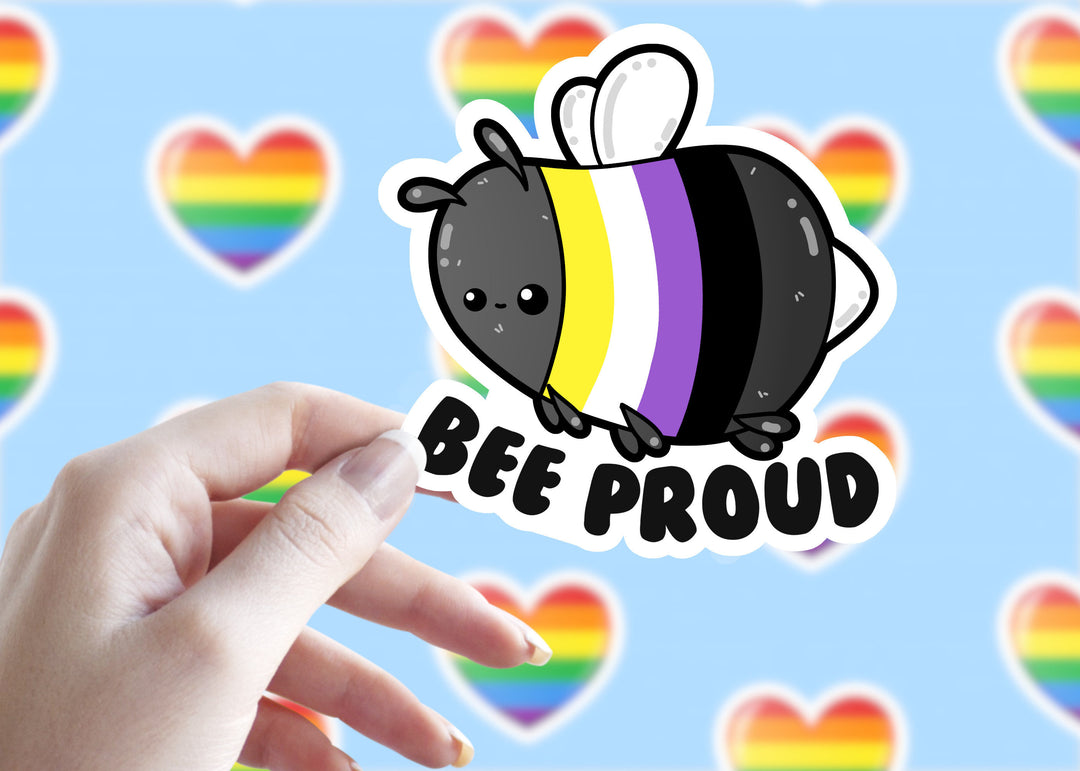 Nonbinary Bee Proud - ChubbleGumLLC