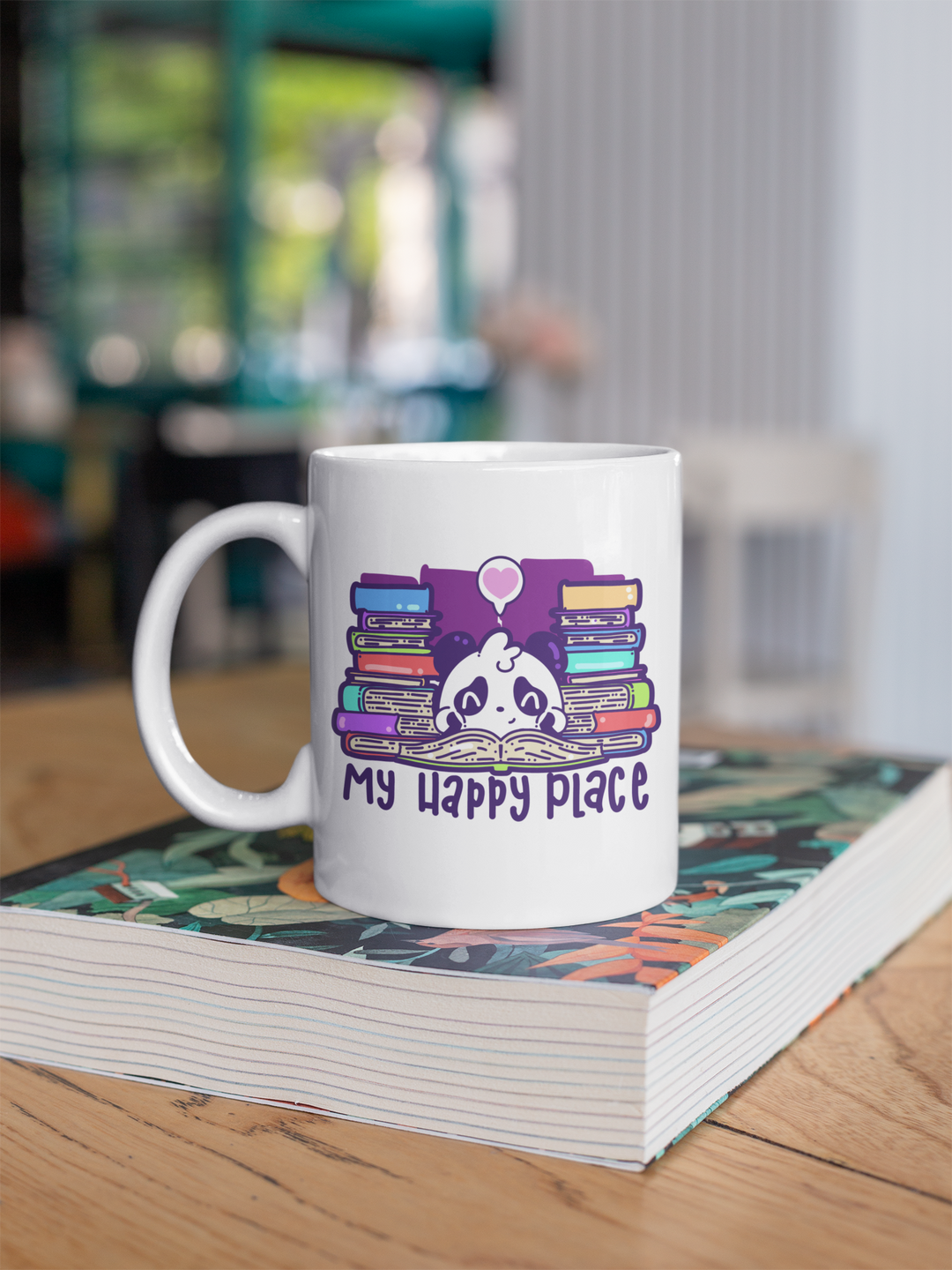 My Happy Place Mug + Free Book Light - ChubbleGumLLC